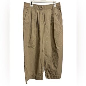 New! LOFT Womens Khaki Chino cotton wide leg pants